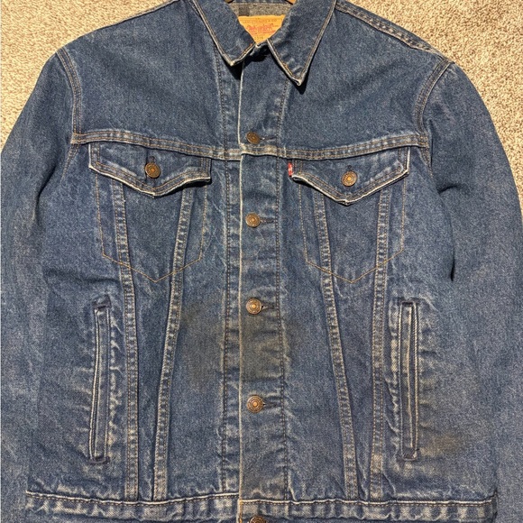 1980s/90s Levi's Linned Denim Jacket - Picture 2 of 10